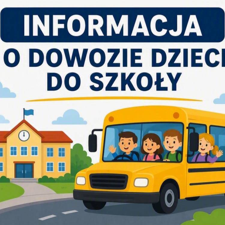 Dowóz i odwóz dzieci autobusem szkolnym.